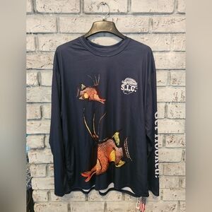 GET HOOKED S.I.C. HOGFISH L/S size 2XL DARK BLUE NEW WITH TAGS Made in the USA